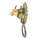 Bronze Green Bull Head Door Knocker With Patina