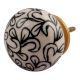 Black Flower Ceramic Dresser Knob Online