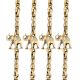 Horse Peacock and Elephant  Brass Swing Chain(Set Of 4 Pieces)