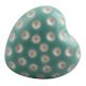 Sea Green Heart Etched Ceramic Wine Stopper