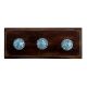 Turquoise Button Wooden Hooks