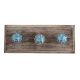 Turquoise Button Wooden Hooks