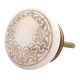 Golden Rangoli Pattern Flat Ceramic Drawer Knob