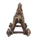 Aged Brass Horse on Wheel