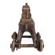 Aged Brass Horse on Wheel
