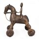 Brass Horse on Wheel Temple Toy
