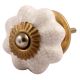 Cream Crackle Melon Drawer Knob