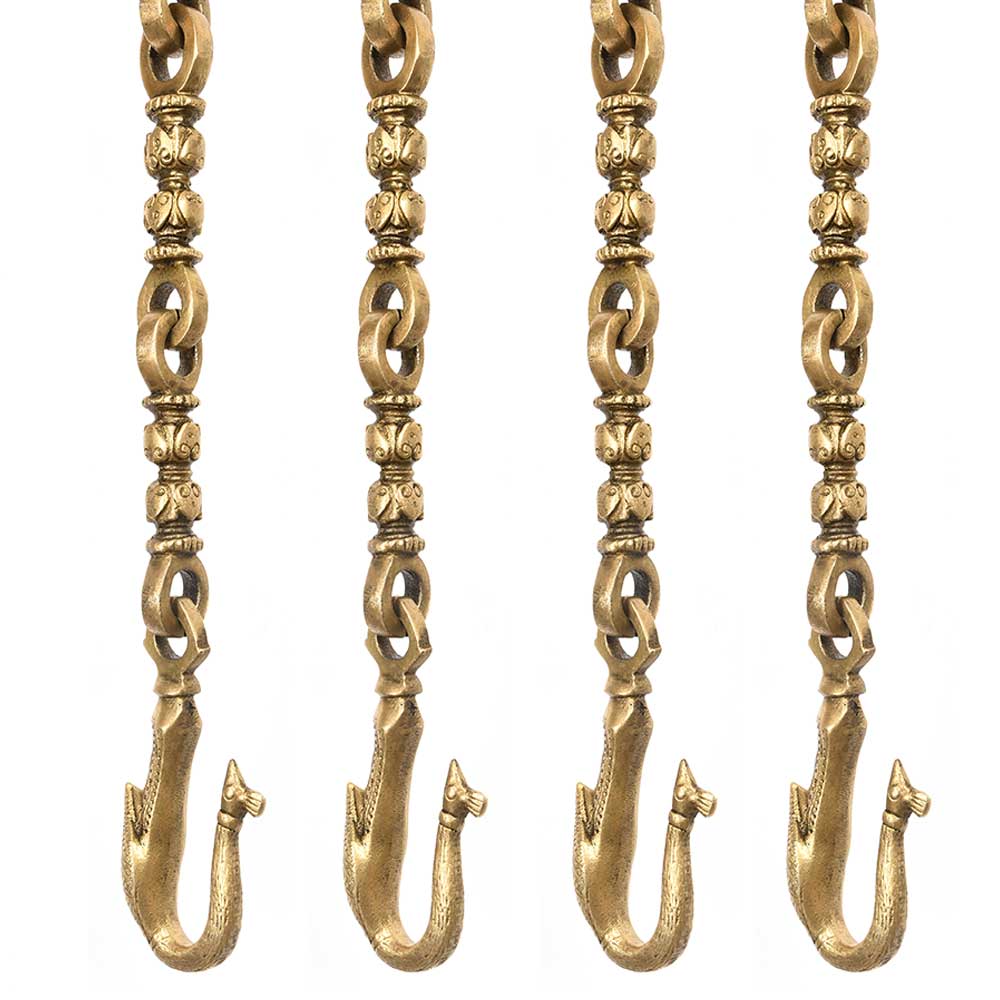 Brass Swing Chain Set Jhoola Chain(Set Of 4 Pieces)