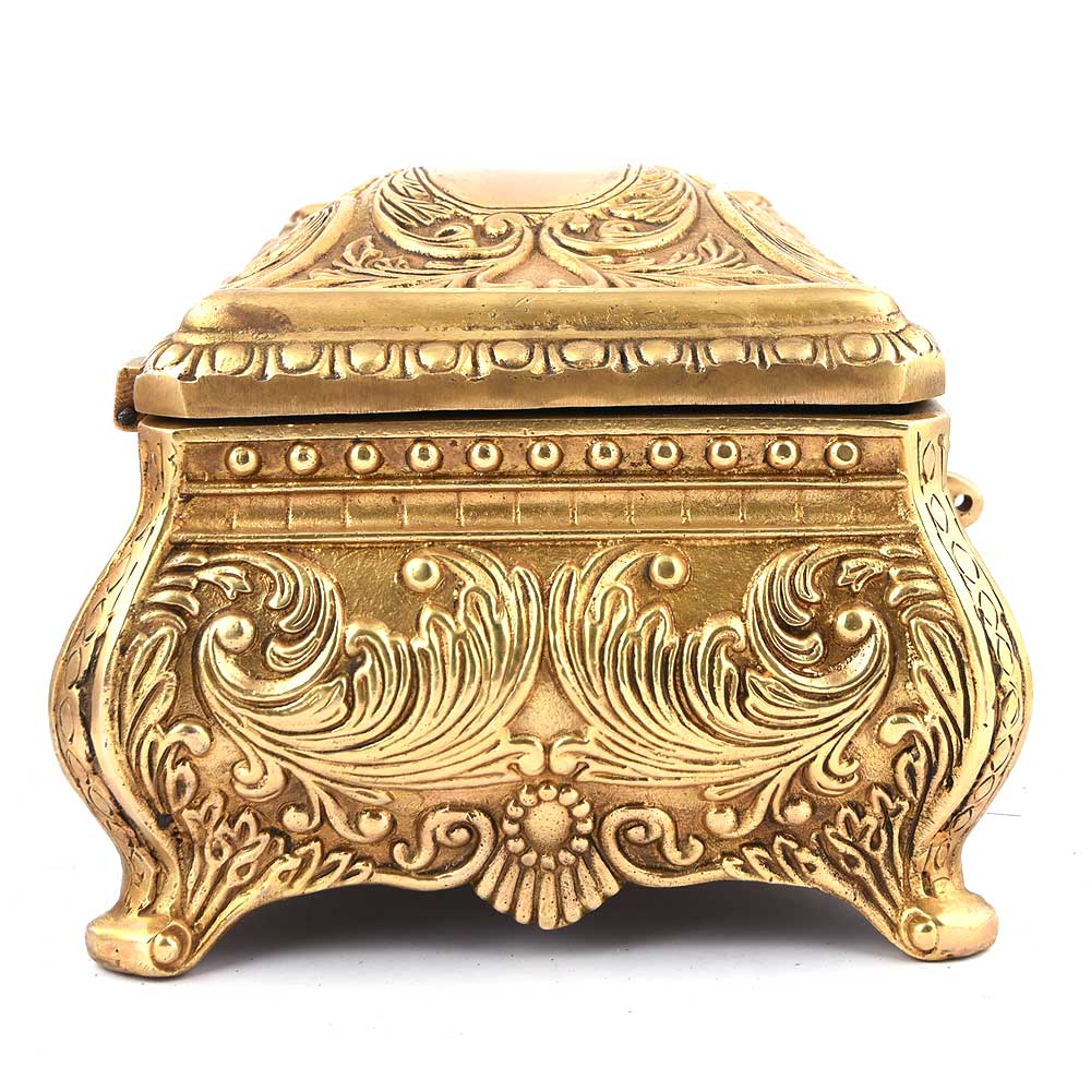 Brass Jewellery Casket Art Nouveau Style
