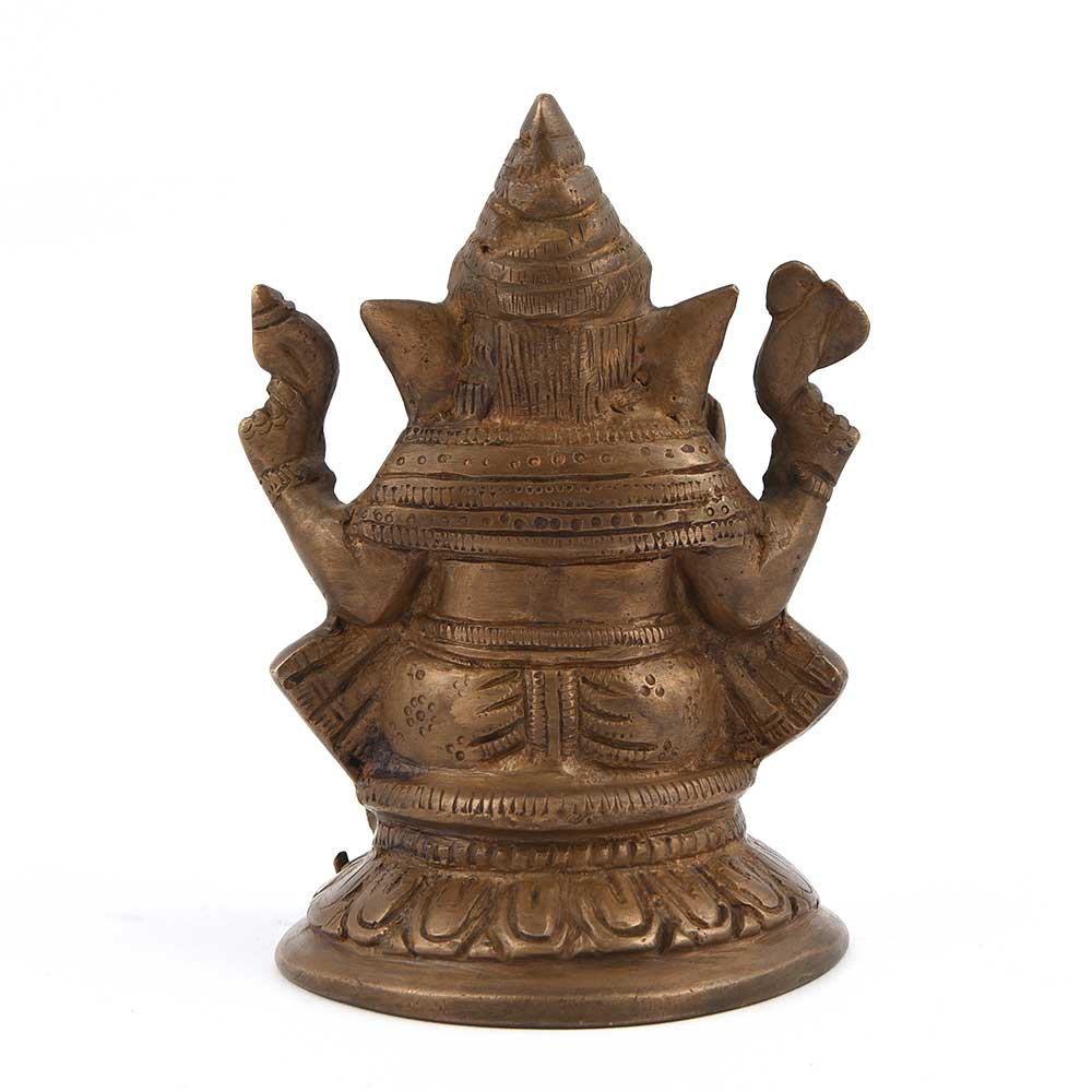 Hindu God Ganesha Small Brass Statue