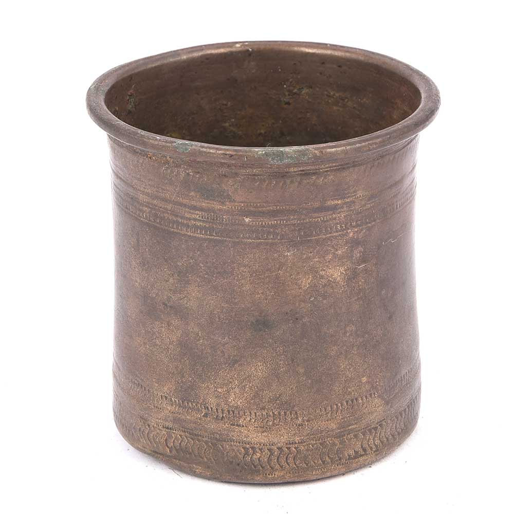 Old Hindu Ritual Solid Brass Holy Water Pot