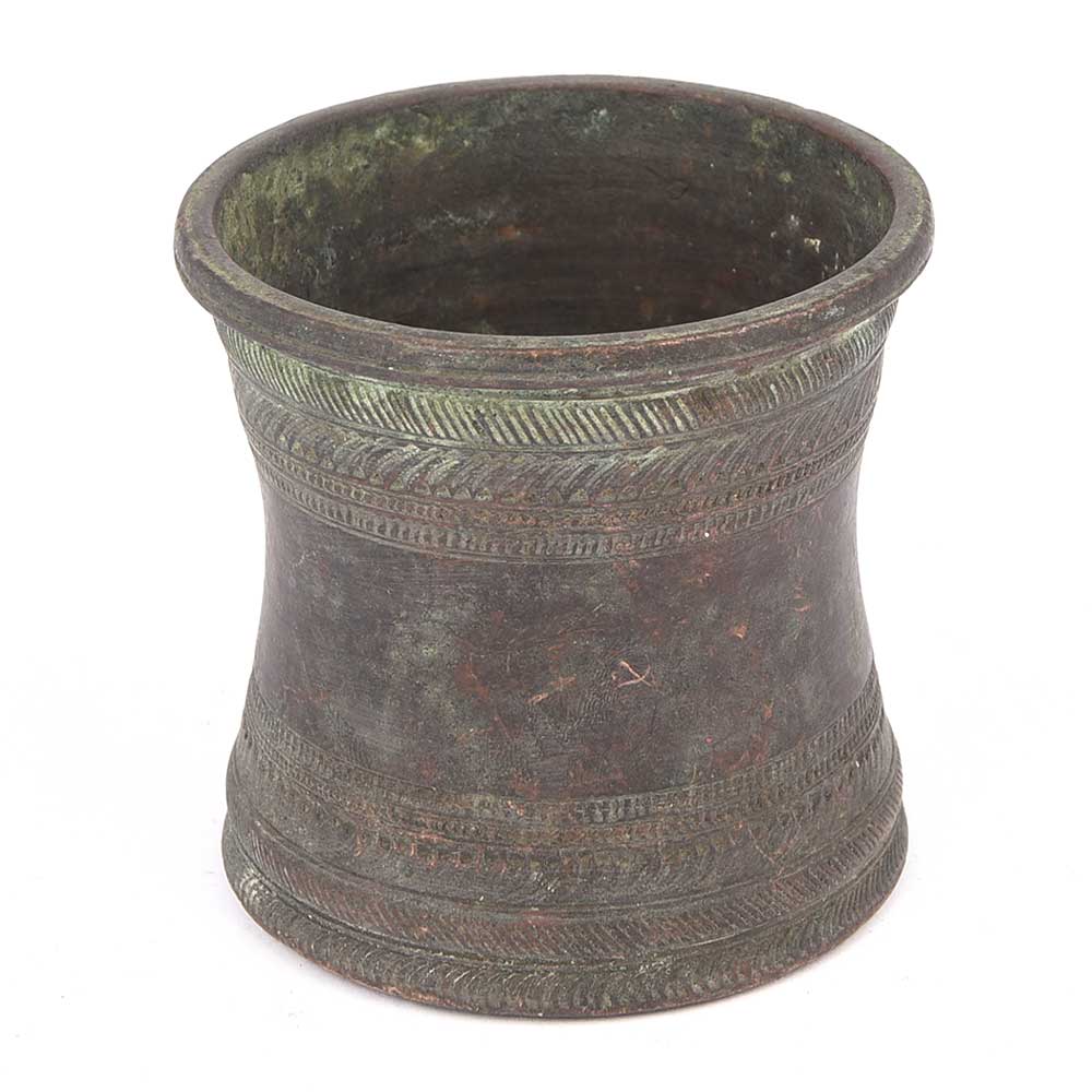 Black Copper Footed Holy Water Pot on a Stand