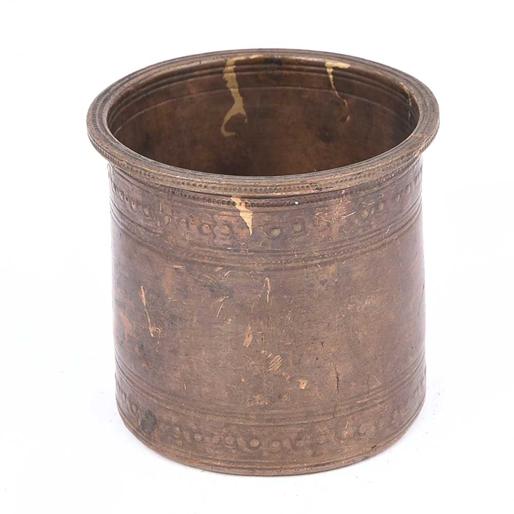 Old Indian Religious Hindu Pooja Copper Panch-Patra Pot