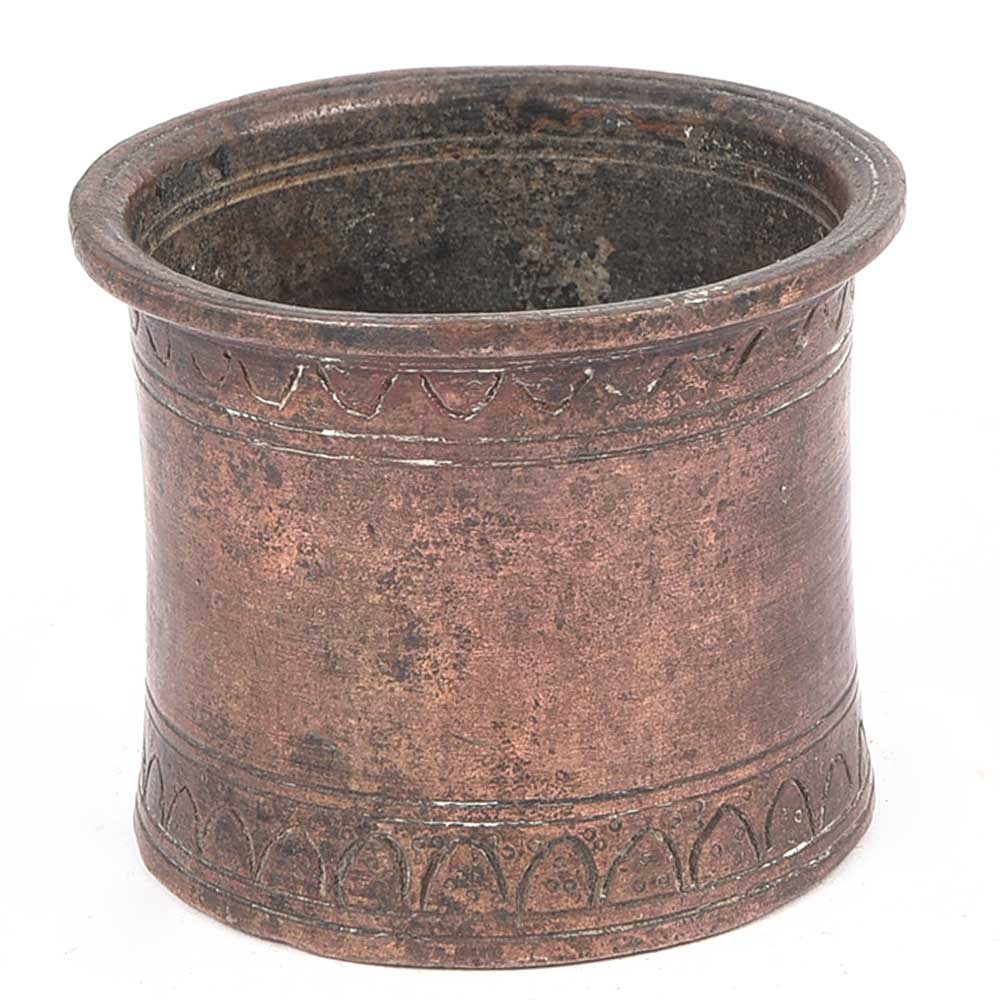 Floral Copper Holy Pot for Pooja and Religious Ceremonies