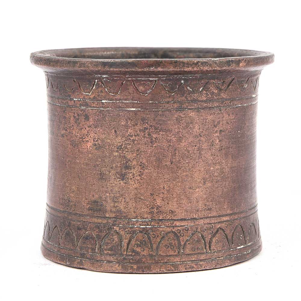 Floral Copper Holy Pot for Pooja and Religious Ceremonies