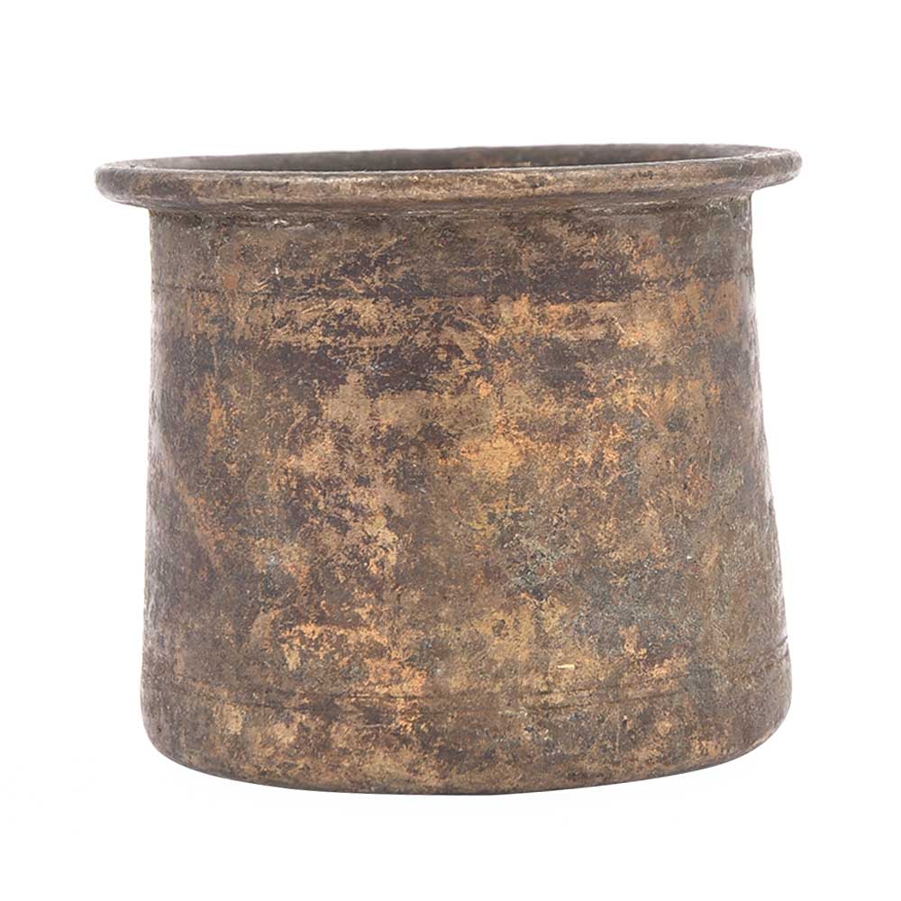 Oxidised Vintage Brass Panchpatra Holy Water Pot