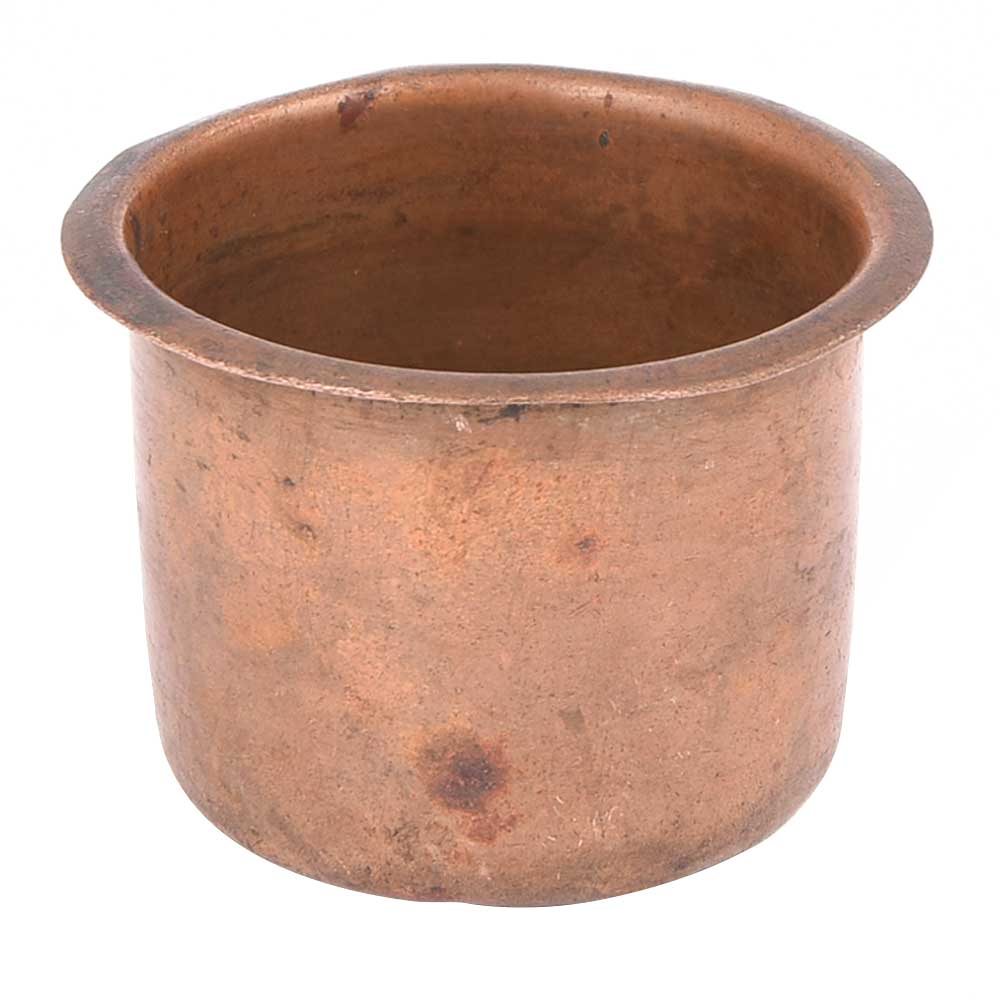 Old Handcrafted Copper Engraved Holy Water Pot