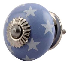 Slate Blue Star Ceramic Dresser Knob Online