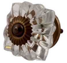 Clear Square Melon Glass Drawer Knob