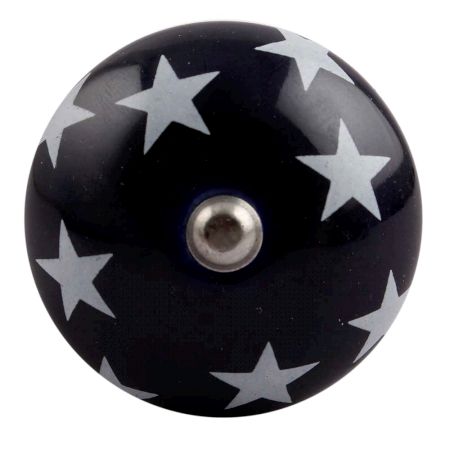 Navy Blue Star Ceramic Wine Stopper