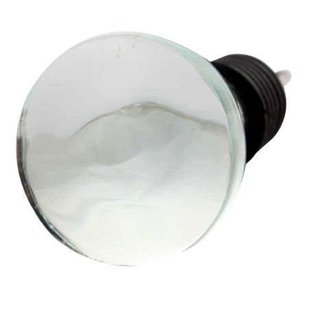 Silver Flat Glass Wooden Hook