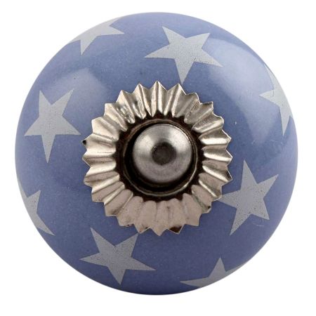 Slate Blue Star Ceramic Dresser Knob Online