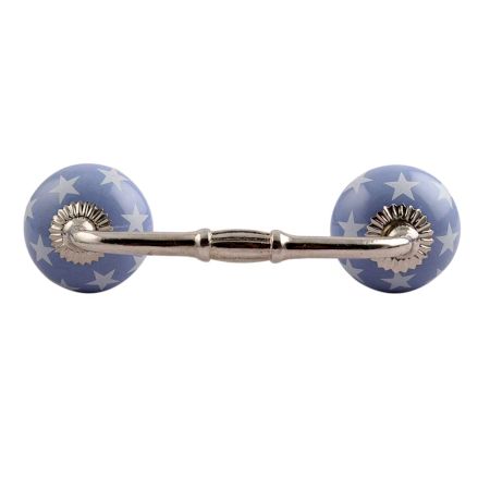 Slate Blue Star Ceramic Bridge Handle