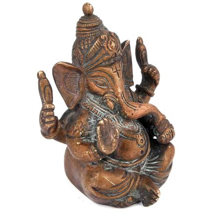 Brass Ganesha Sitting Idol