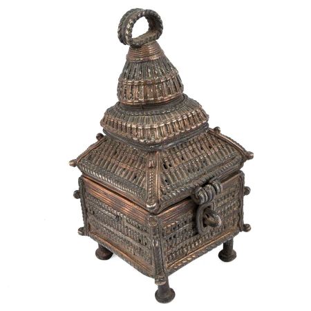 Tribal Temple Shape Brass Box