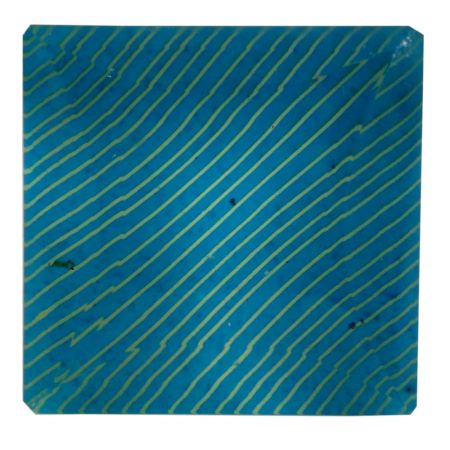 Turquoise Square Flat Glass Cabinet Knob