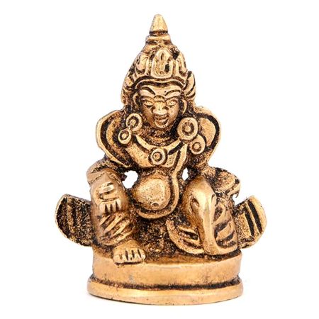 Brass Kuber Sitting Statue