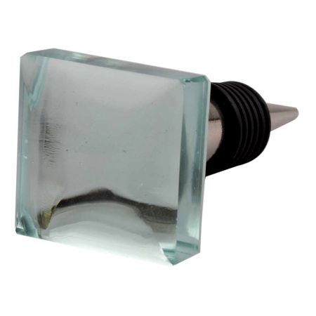 Venetian Clear Square Flat Glass Wine Stopper