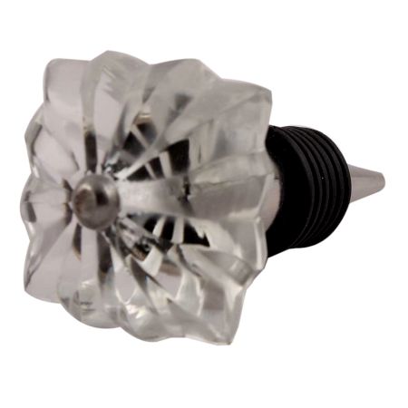 Clear Square Melon Glass Wine Stopper