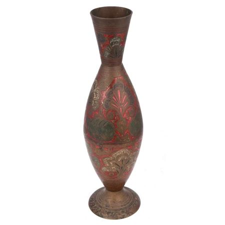 Pink Vintage Brass Flower Pot