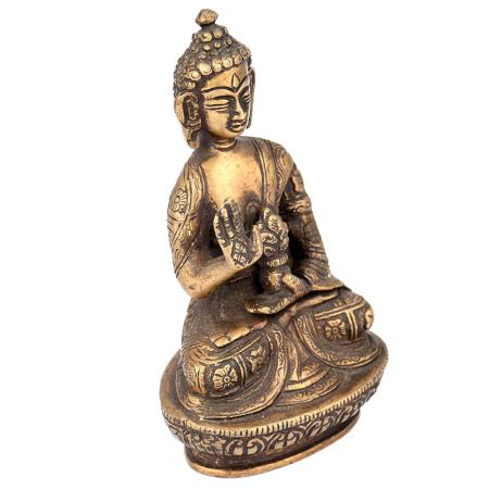 Brass Sitting Meditating Buddha Statue