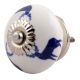 Blue Standing Rein Deer Pattern Ceramic Dresser Knob