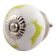 Lime Running Rein Deer Pattern Ceramic Cabinet Knob