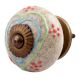 Mixed Color Heart Crackle Ceramic Drawer Knob