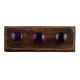 Purple Flat Glass Wooden Hooks