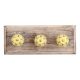 Yellow Etched Ceramic Wooden Hooks