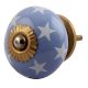 Slate Blue Star Ceramic Dresser Knob Online