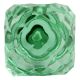 Green Glass Square Cut Cabinet Knob