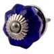 Navy Blue Small  Melon Glass Knob