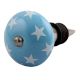 Turquoise Star Ceramic Wine Stopper