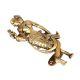 Brass Dancing Lady with Parrot In Hand Door Handle