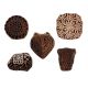 Set of 5 Piece New Mix Wooden Printing Block