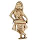 Brass Dancing Lady with Drum Door Handle