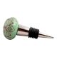 Pea Green Etched Ceramic Wine Stopper