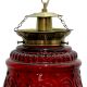 Red Hanging glass light fixture Big Lamp