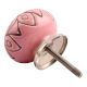 Pink Etched Ceramic Floral Dresser Knob Online